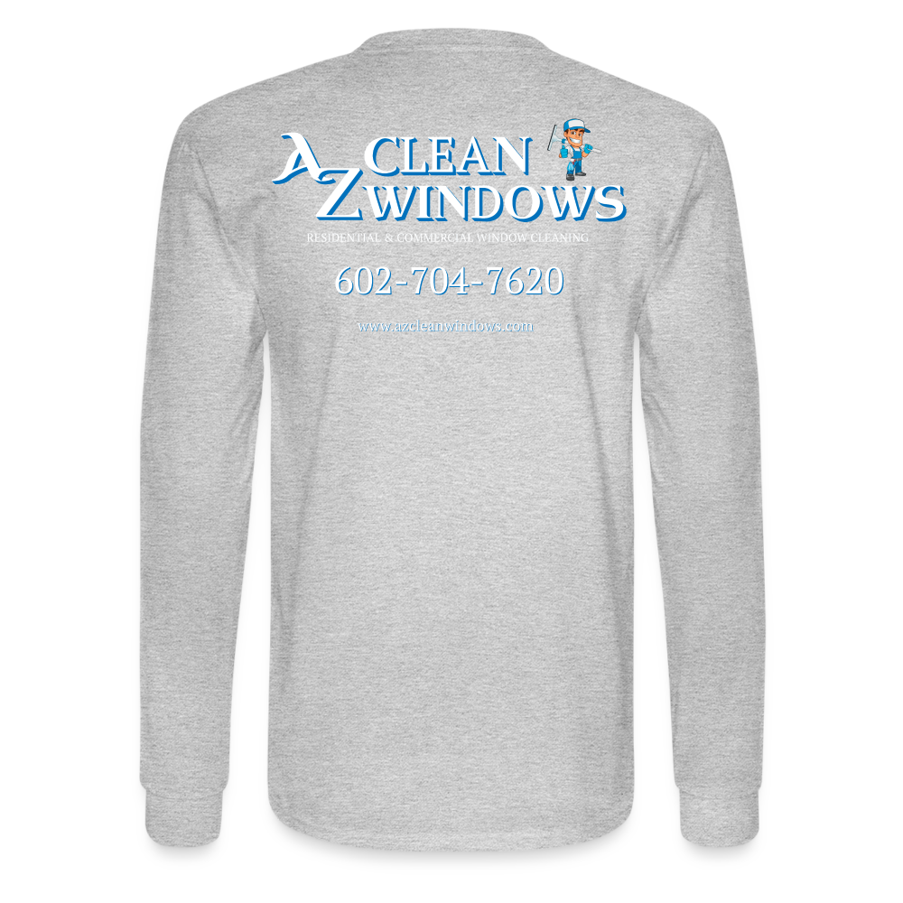 Az Flat Men's Long Sleeve T-Shirt - heather gray