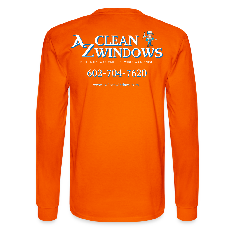 Az Flat Men's Long Sleeve T-Shirt - orange