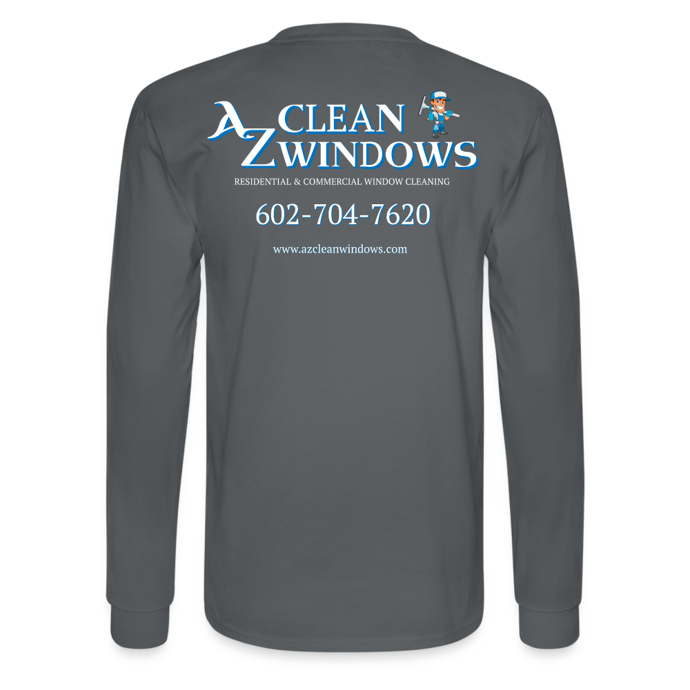 Az Flat Men's Long Sleeve T-Shirt - charcoal