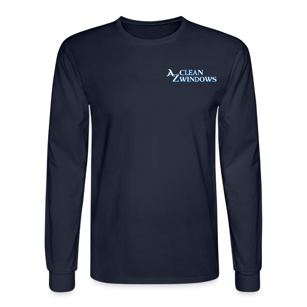 Az Flat Men's Long Sleeve T-Shirt - navy