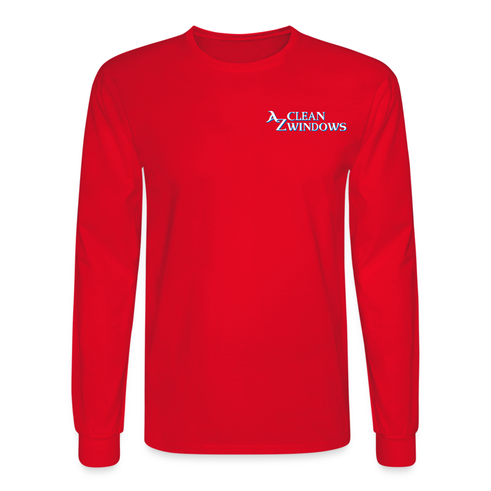 Az Flat Men's Long Sleeve T-Shirt - red