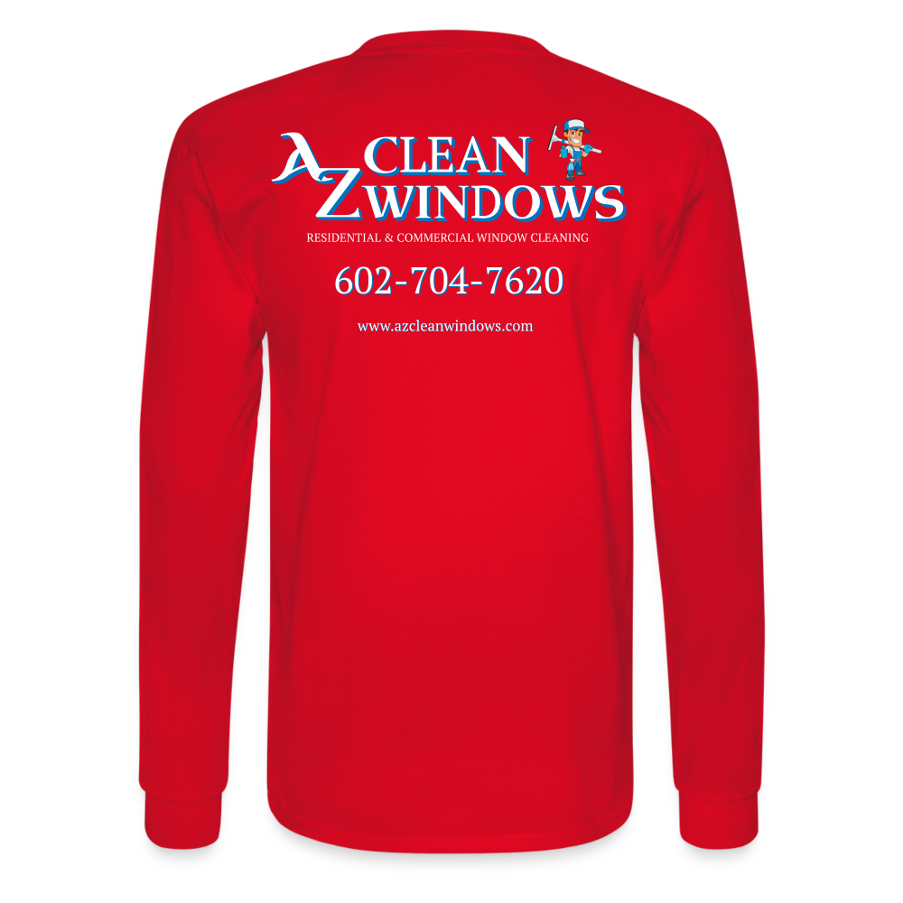 Az Flat Men's Long Sleeve T-Shirt - red