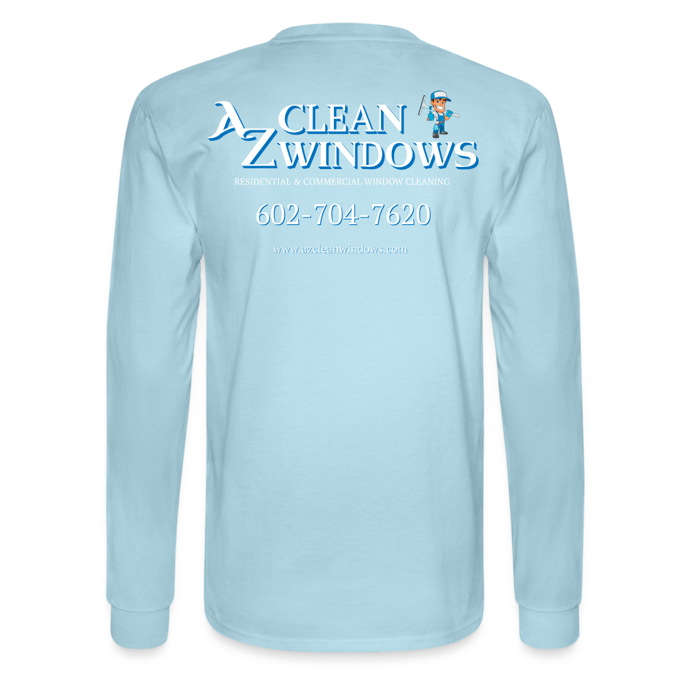 Az Flat Men's Long Sleeve T-Shirt - powder blue