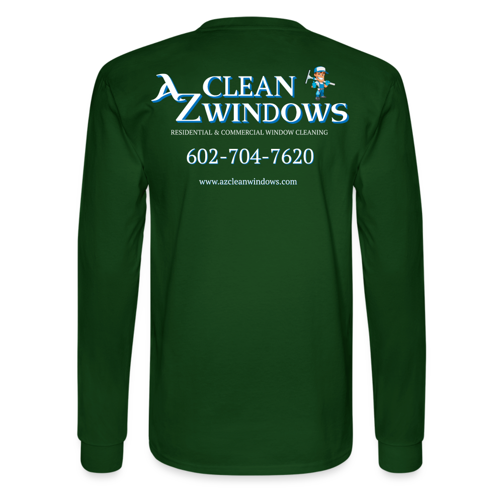 Az Flat Men's Long Sleeve T-Shirt - forest green