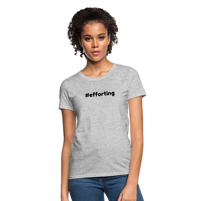 efforting Krystal Women's T-Shirt - heather gray