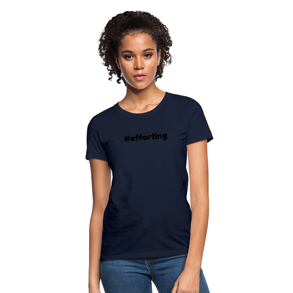 efforting Krystal Women's T-Shirt - navy