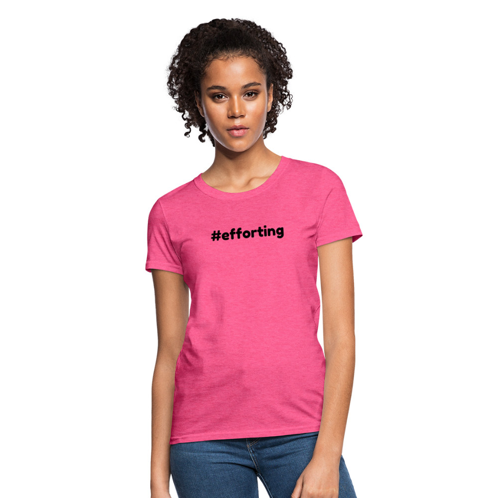 efforting Krystal Women's T-Shirt - heather pink