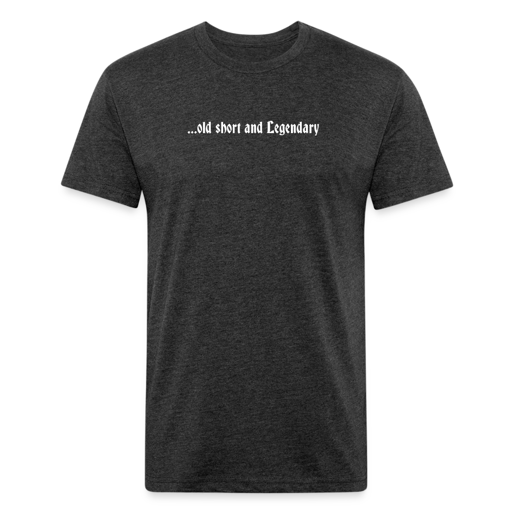 Old Short 1 Fitted Cotton/Poly T-Shirt by Next Level - heather black