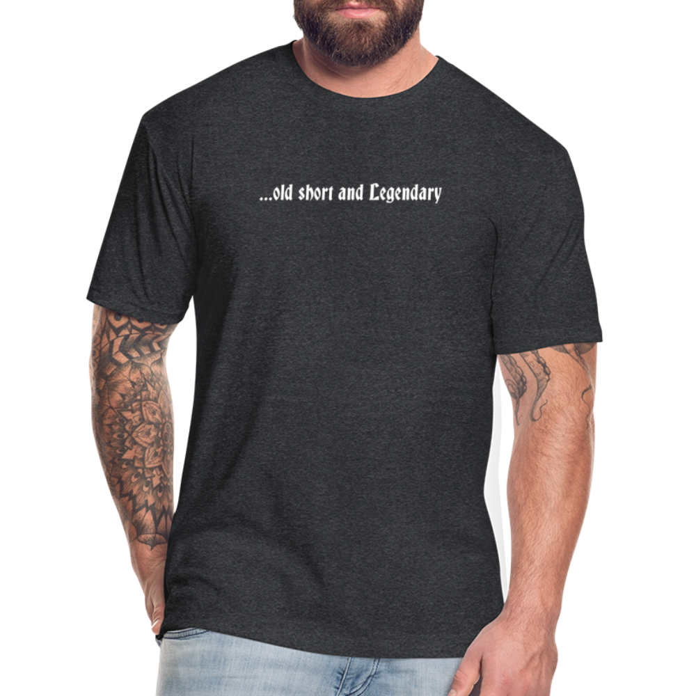 Old Short 1 Fitted Cotton/Poly T-Shirt by Next Level - heather black