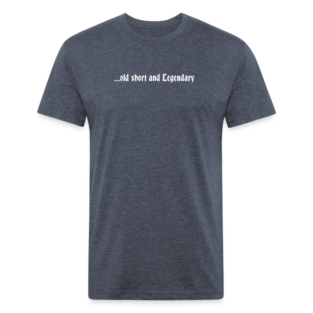 Old Short 1 Fitted Cotton/Poly T-Shirt by Next Level - heather navy