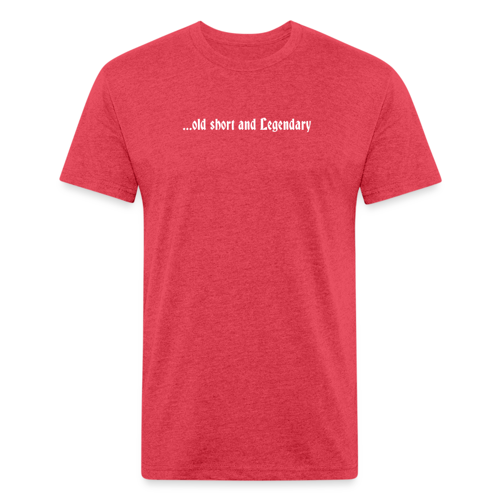 Old Short 1 Fitted Cotton/Poly T-Shirt by Next Level - heather red