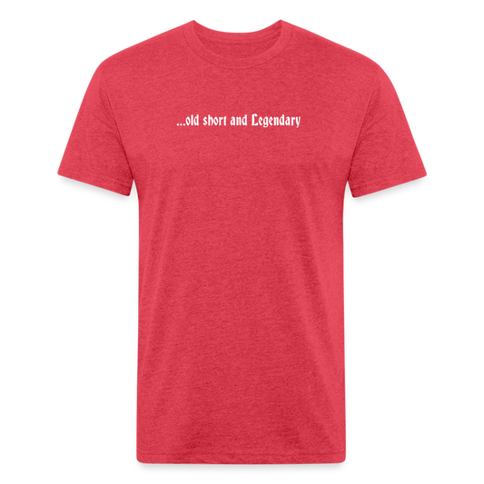 Old Short 1 Fitted Cotton/Poly T-Shirt by Next Level - heather red