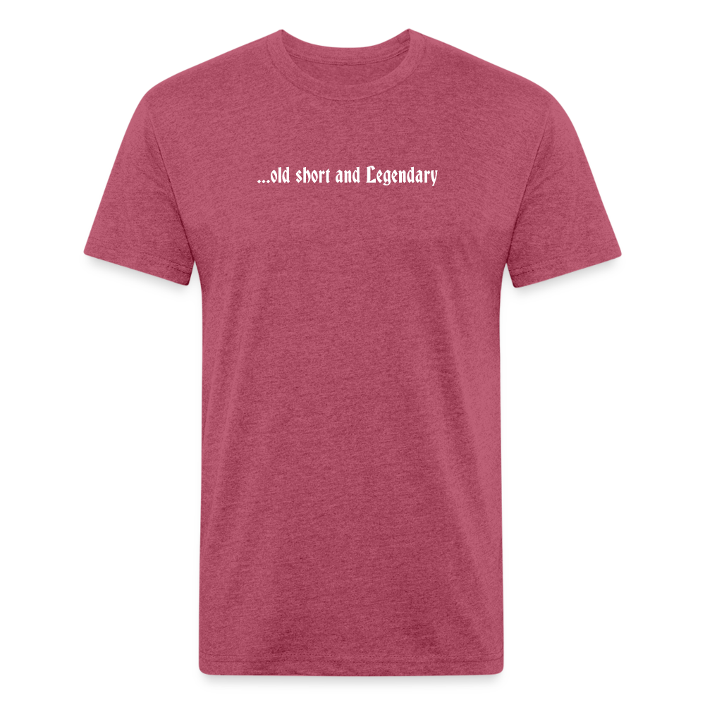 Old Short 1 Fitted Cotton/Poly T-Shirt by Next Level - heather burgundy