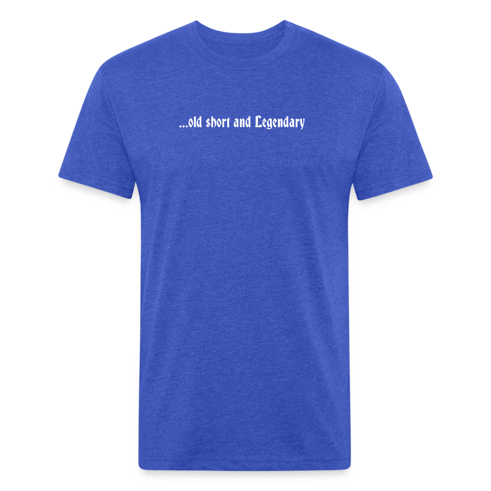 Old Short 1 Fitted Cotton/Poly T-Shirt by Next Level - heather royal
