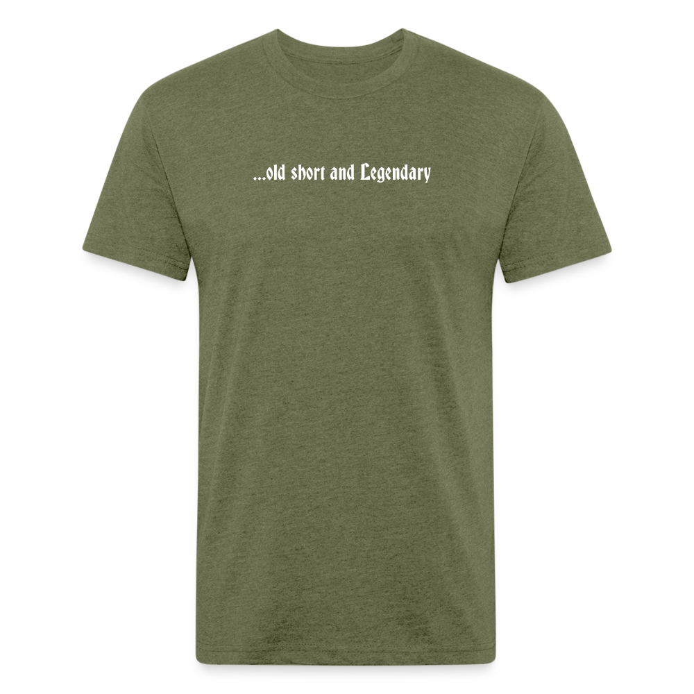 Old Short 1 Fitted Cotton/Poly T-Shirt by Next Level - heather military green