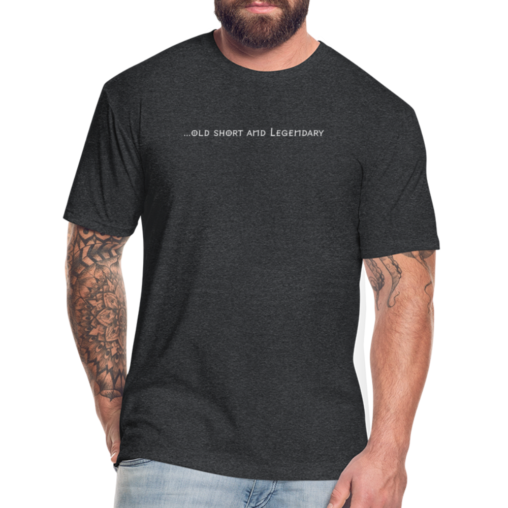 old short 2 Fitted Cotton/Poly T-Shirt by Next Level - heather black
