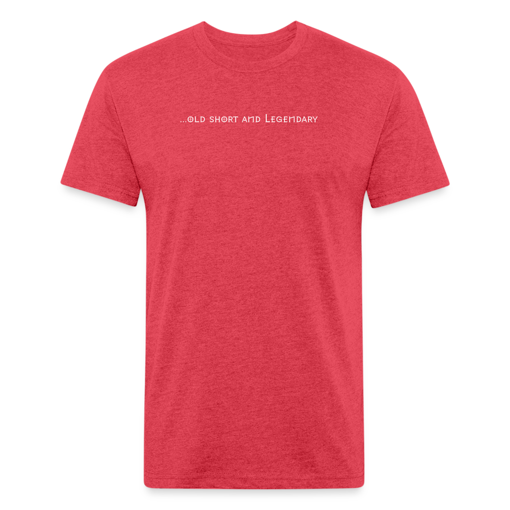 old short 2 Fitted Cotton/Poly T-Shirt by Next Level - heather red