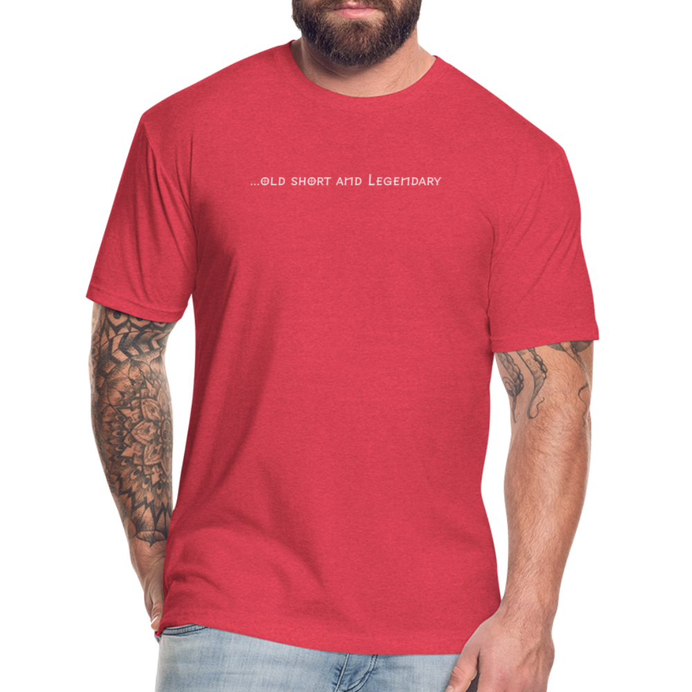 old short 2 Fitted Cotton/Poly T-Shirt by Next Level - heather red