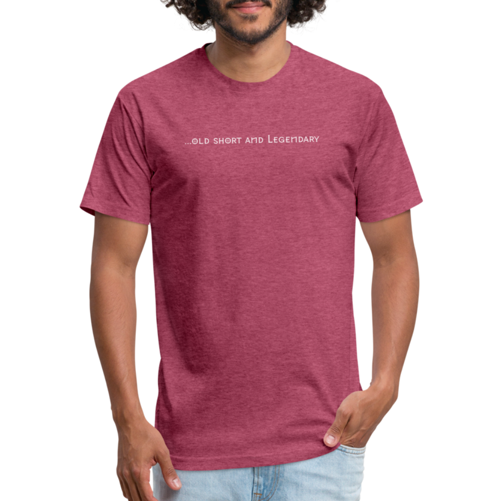 old short 2 Fitted Cotton/Poly T-Shirt by Next Level - heather burgundy