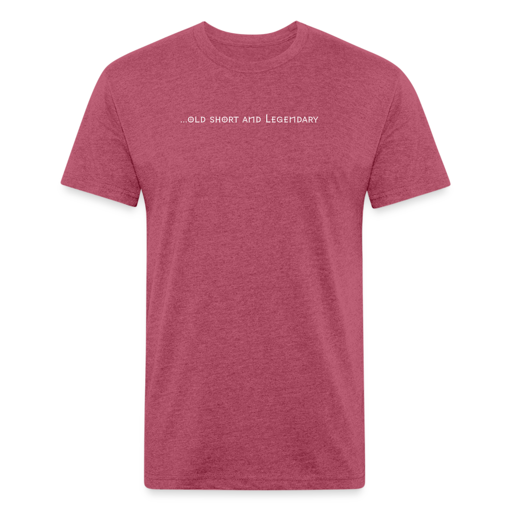 old short 2 Fitted Cotton/Poly T-Shirt by Next Level - heather burgundy