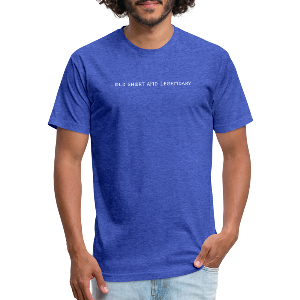 old short 2 Fitted Cotton/Poly T-Shirt by Next Level - heather royal