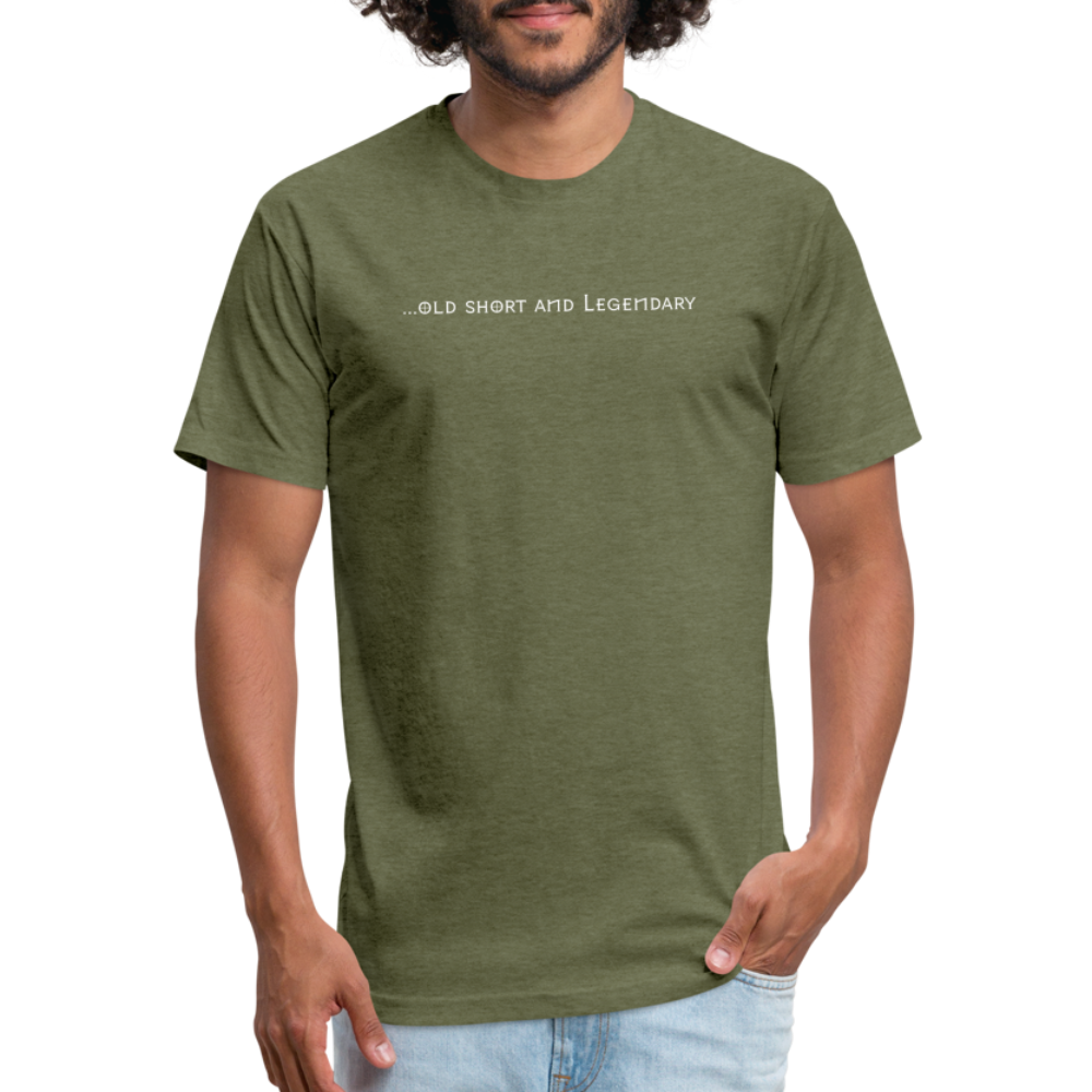 old short 2 Fitted Cotton/Poly T-Shirt by Next Level - heather military green