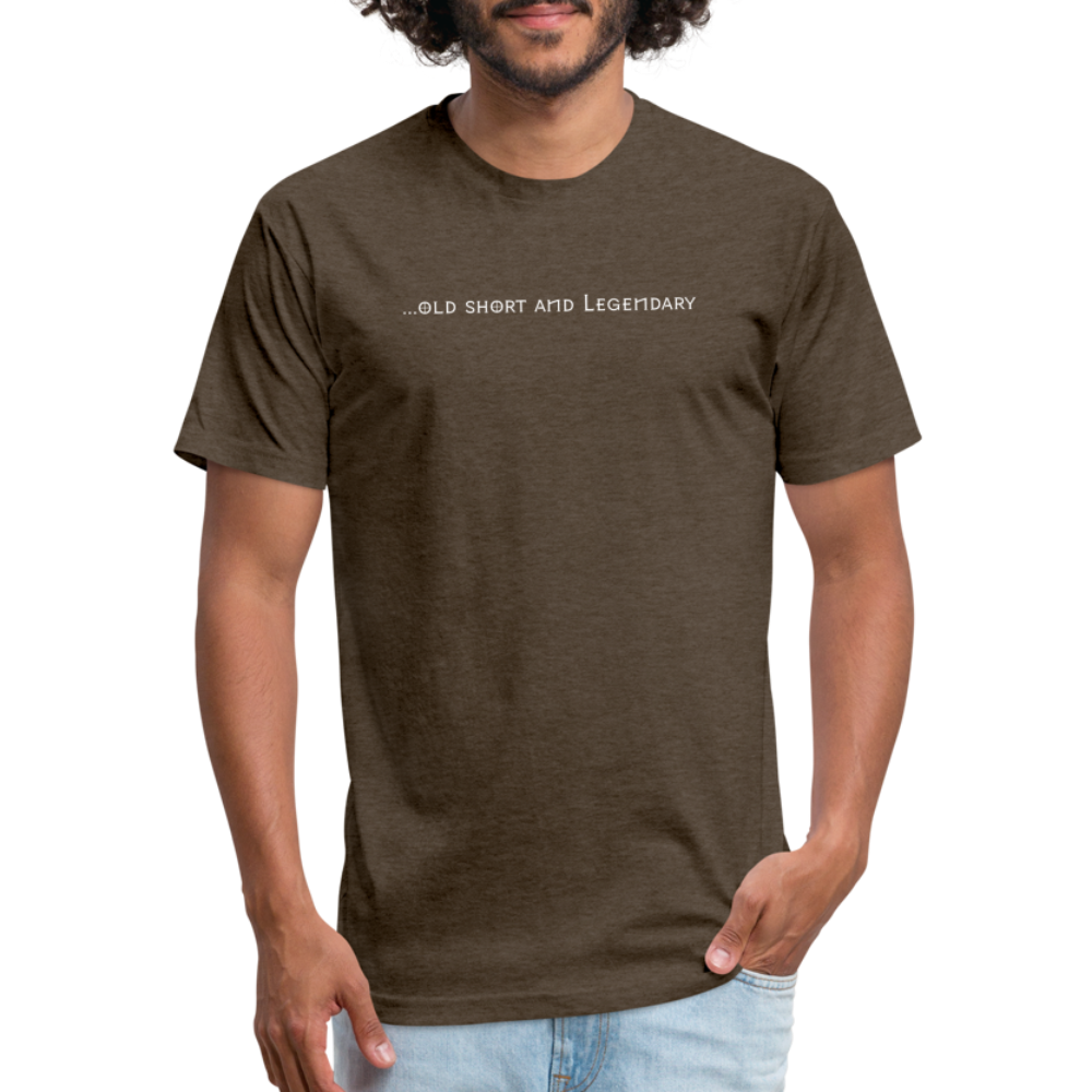 old short 2 Fitted Cotton/Poly T-Shirt by Next Level - heather espresso