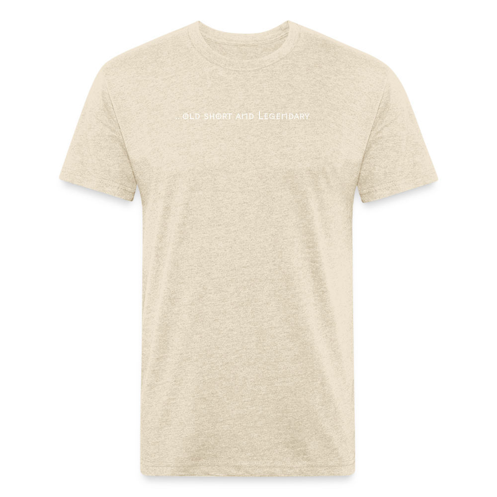 old short 2 Fitted Cotton/Poly T-Shirt by Next Level - heather cream