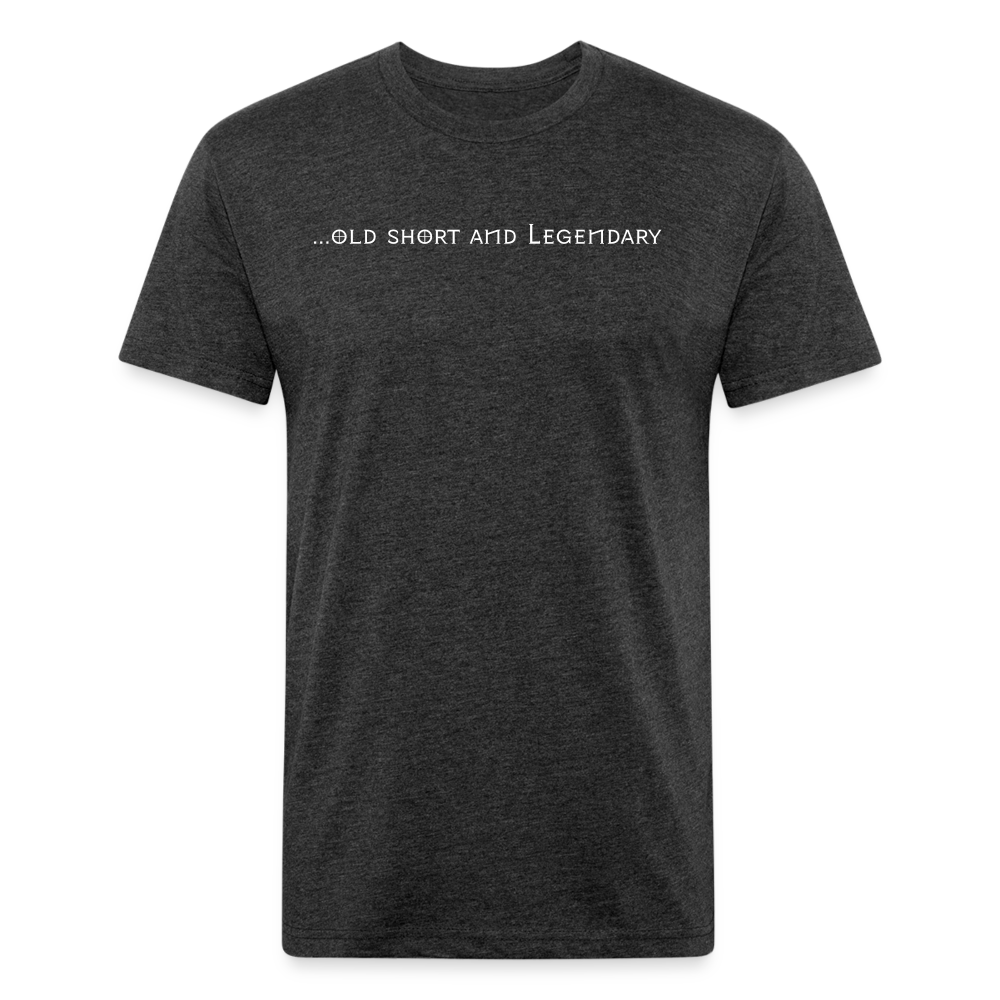 old short 3 Fitted Cotton/Poly T-Shirt by Next Level - heather black