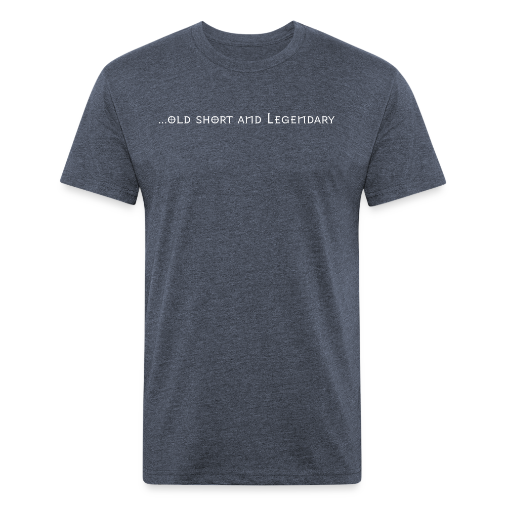 old short 3 Fitted Cotton/Poly T-Shirt by Next Level - heather navy