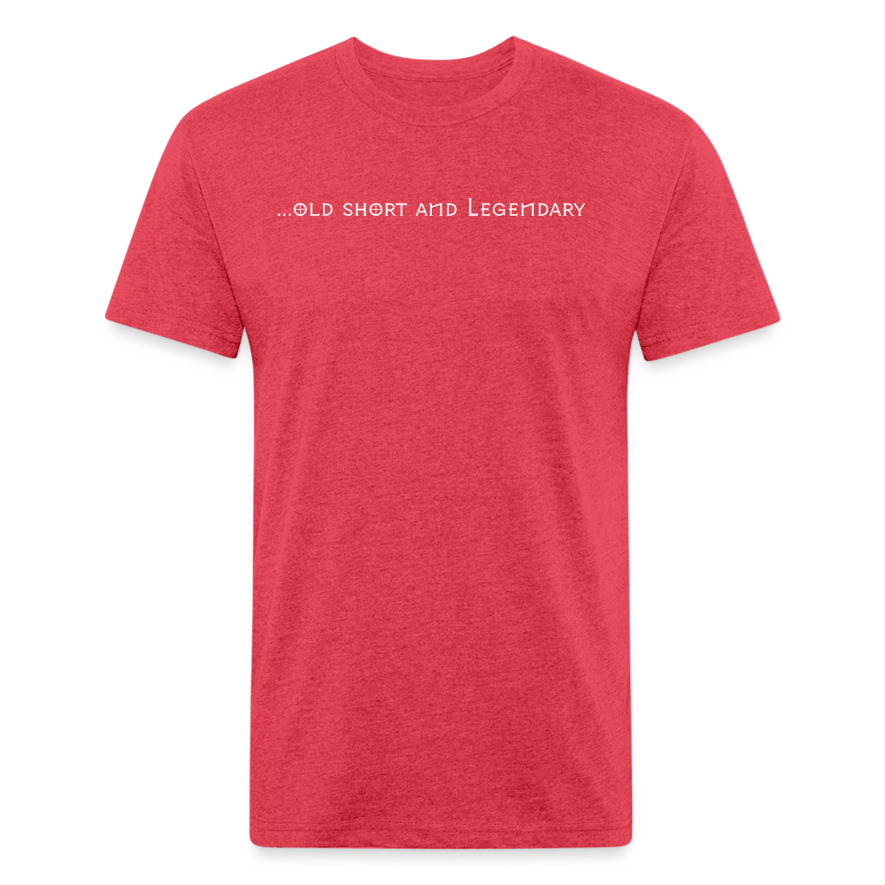 old short 3 Fitted Cotton/Poly T-Shirt by Next Level - heather red