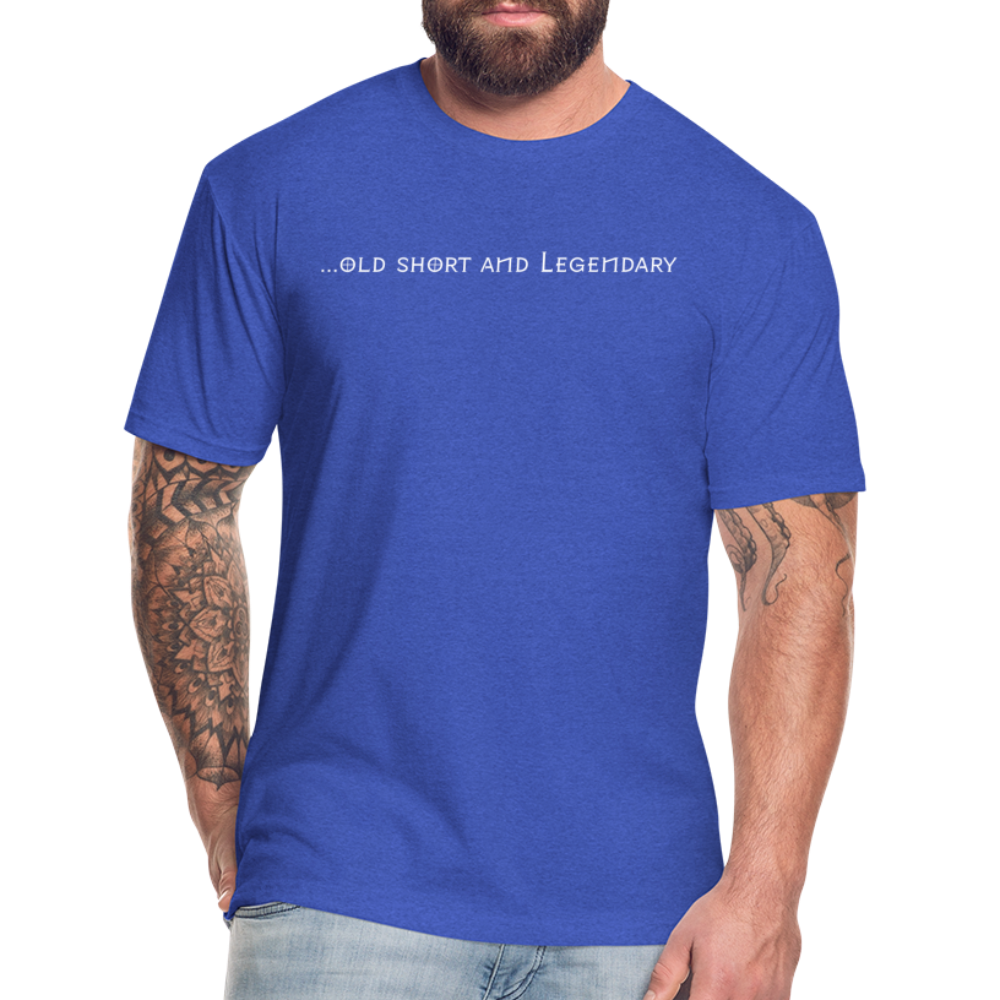 old short 3 Fitted Cotton/Poly T-Shirt by Next Level - heather royal