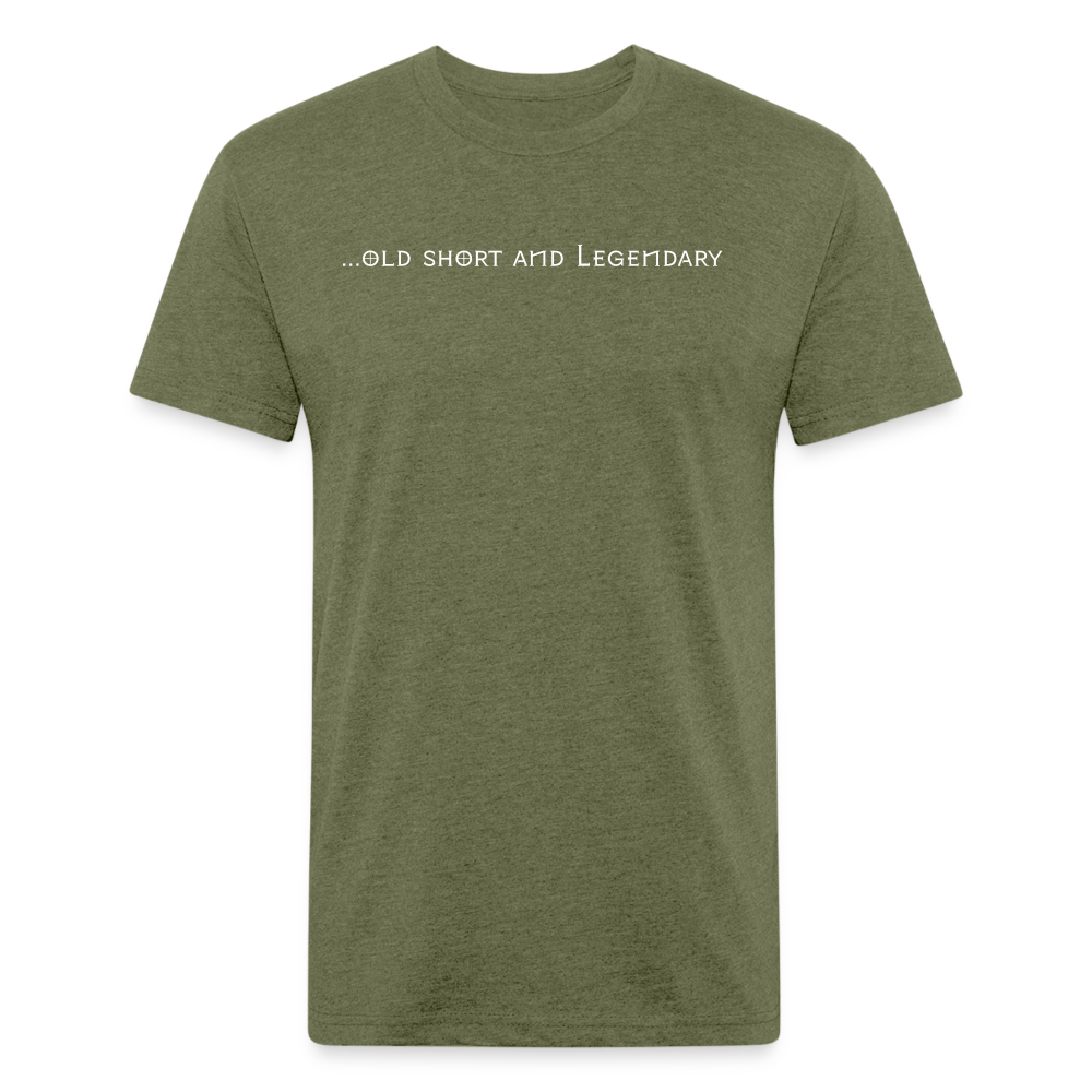 old short 3 Fitted Cotton/Poly T-Shirt by Next Level - heather military green