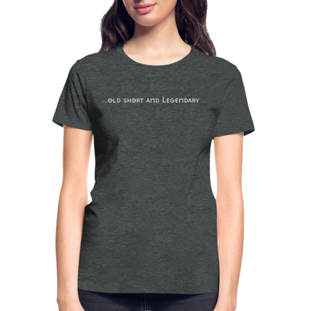Old Short Girl Gildan Ultra Cotton Ladies T-Shirt - deep heather