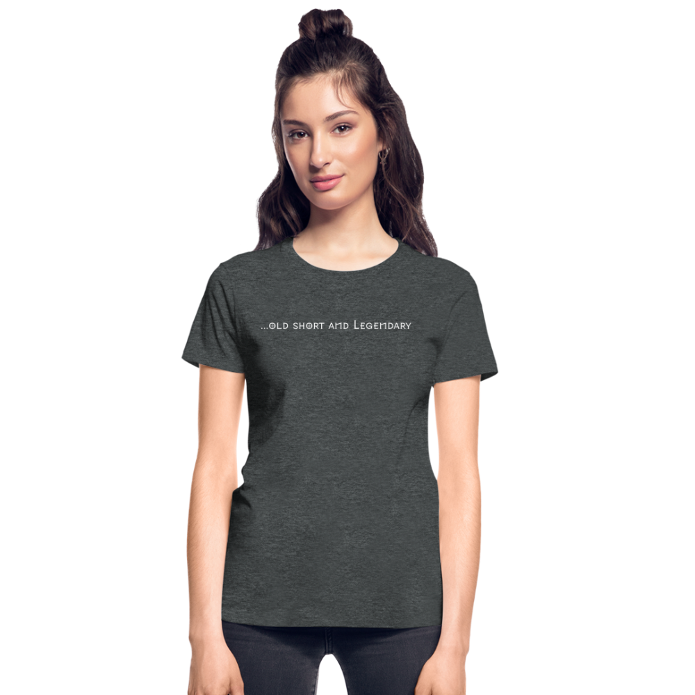 Old Short Girl Gildan Ultra Cotton Ladies T-Shirt - deep heather