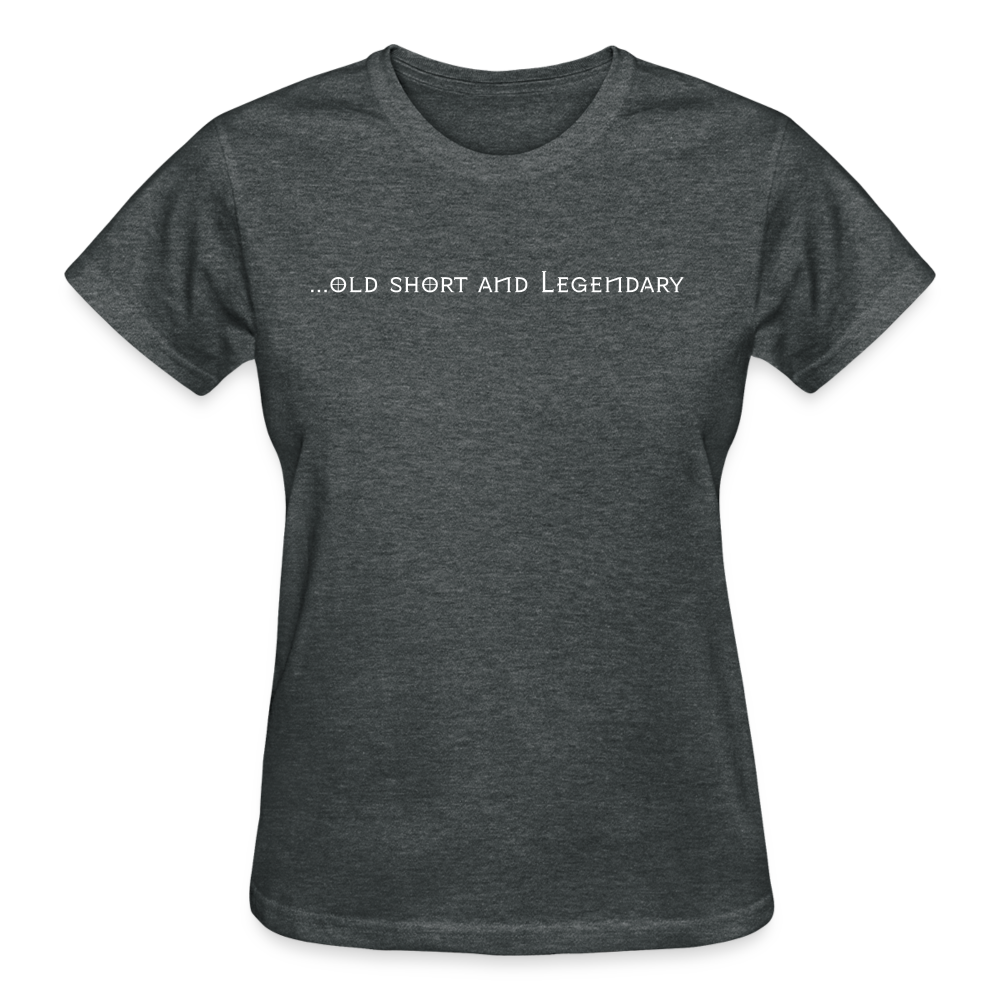 Old Short Girl Gildan Ultra Cotton Ladies T-Shirt - deep heather