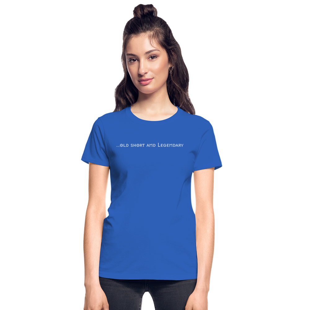 Old Short Girl Gildan Ultra Cotton Ladies T-Shirt - royal blue