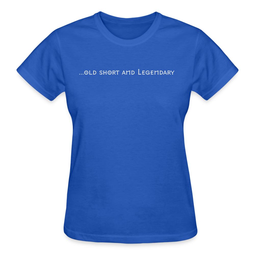Old Short Girl Gildan Ultra Cotton Ladies T-Shirt - royal blue