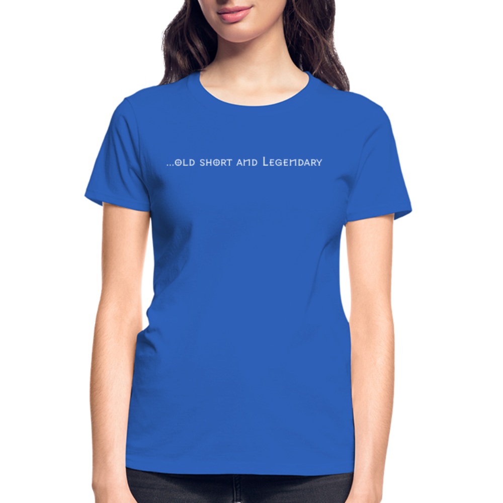 Old Short Girl Gildan Ultra Cotton Ladies T-Shirt - royal blue