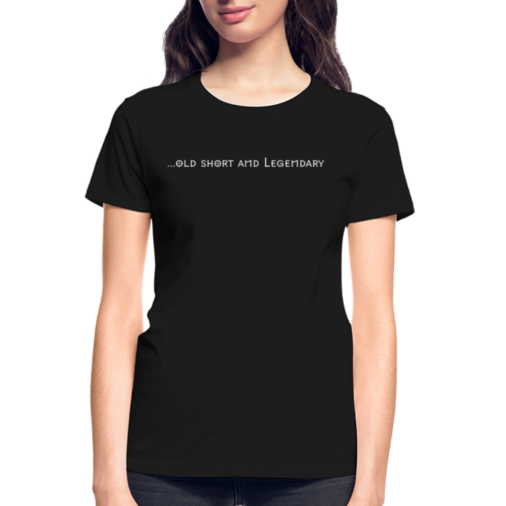 Old Short Girl Gildan Ultra Cotton Ladies T-Shirt - black