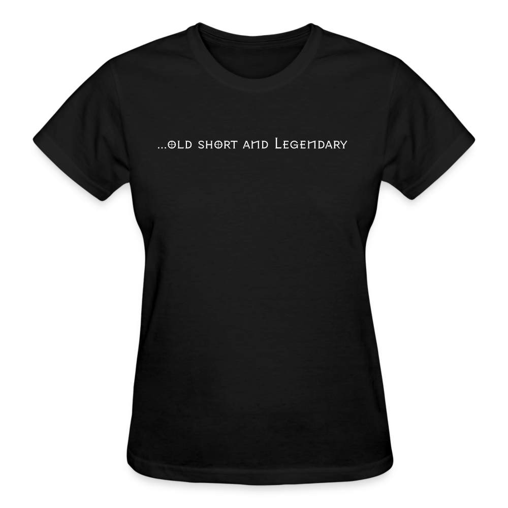 Old Short Girl Gildan Ultra Cotton Ladies T-Shirt - black