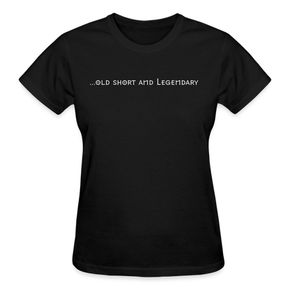 Old Short Girl Gildan Ultra Cotton Ladies T-Shirt - black
