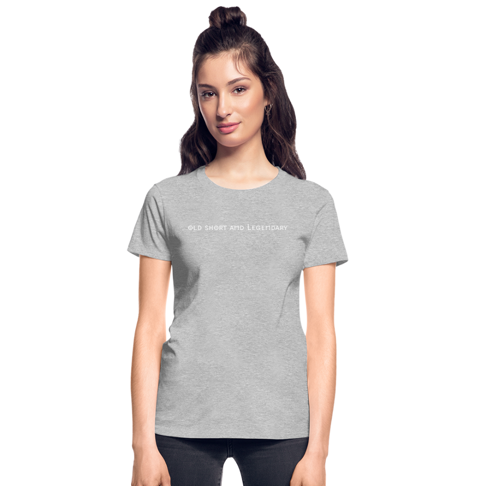 Old Short Girl Gildan Ultra Cotton Ladies T-Shirt - heather gray
