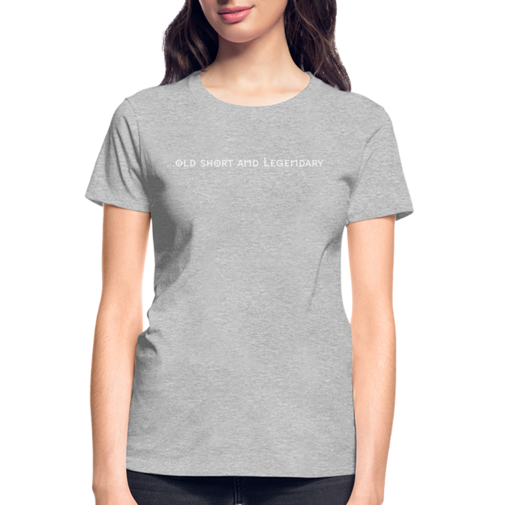 Old Short Girl Gildan Ultra Cotton Ladies T-Shirt - heather gray
