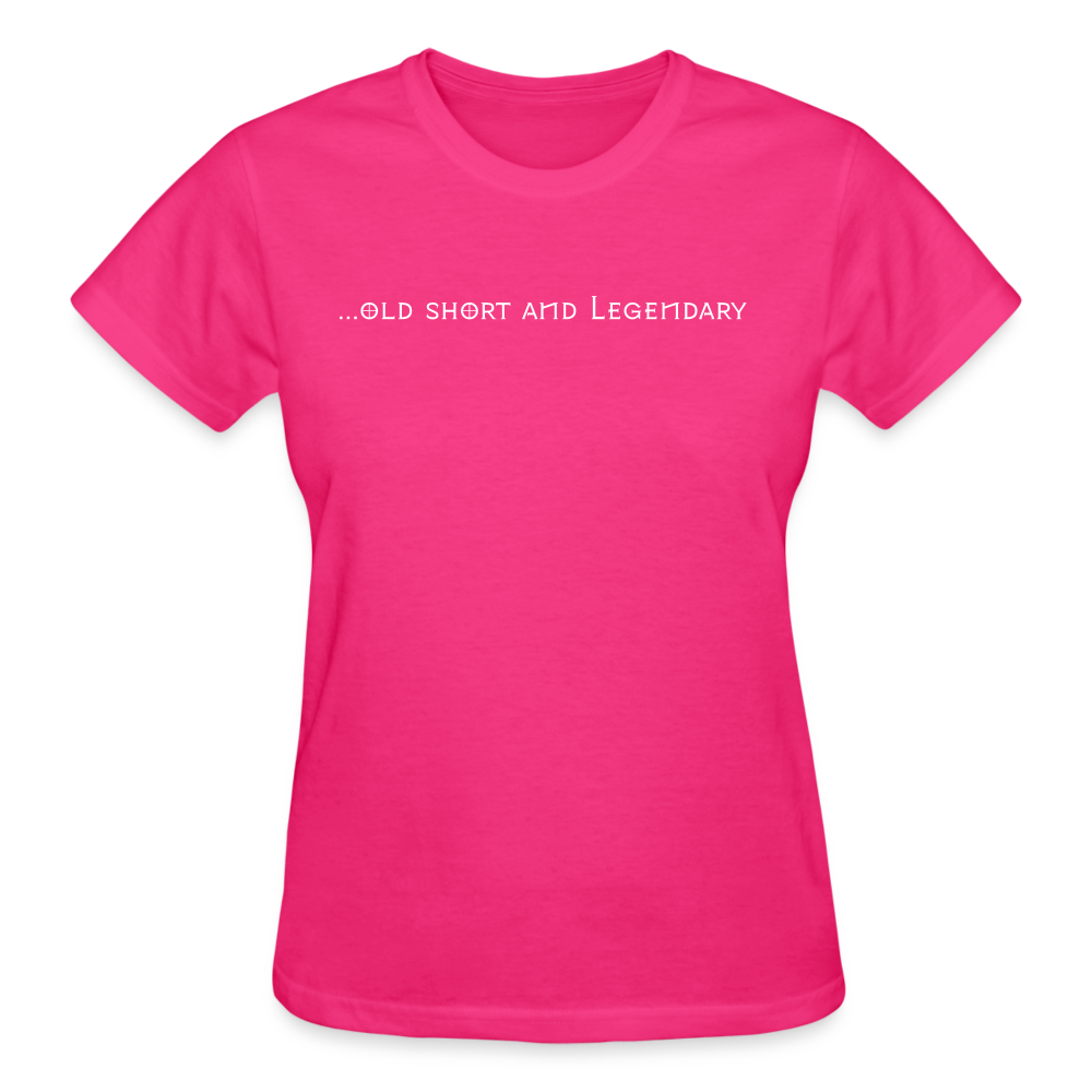 Old Short Girl Gildan Ultra Cotton Ladies T-Shirt - fuchsia