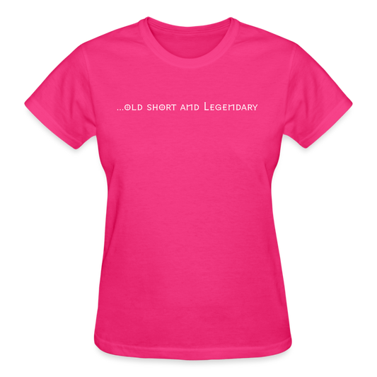 Old Short Girl Gildan Ultra Cotton Ladies T-Shirt - fuchsia