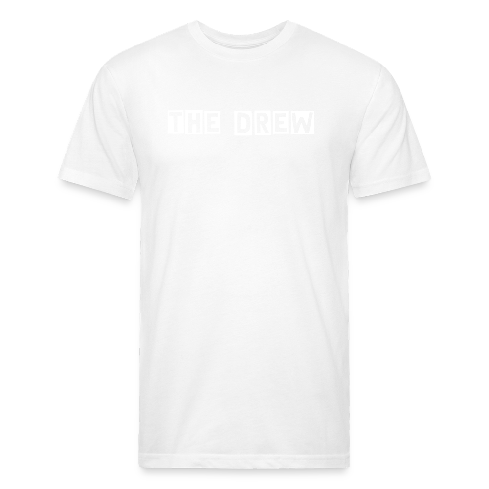 the drew 1 Fitted Cotton/Poly T-Shirt by Next Level - white