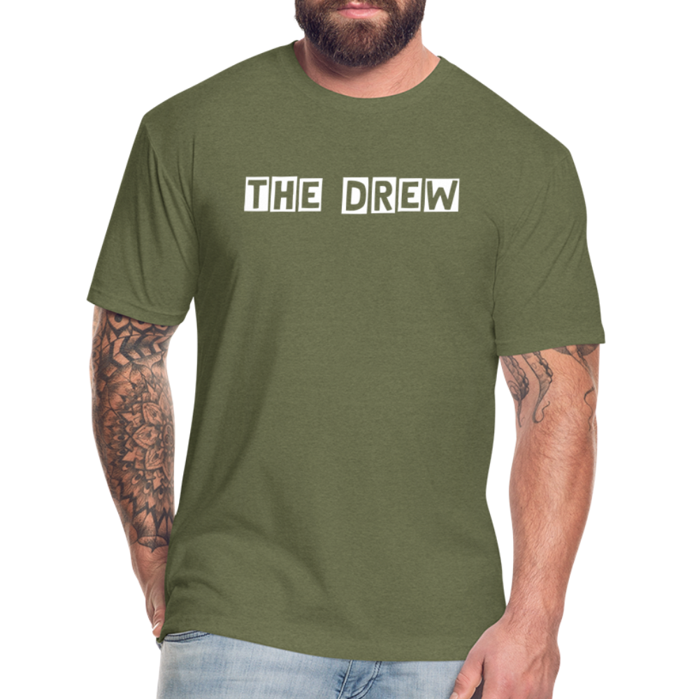 the drew 1 Fitted Cotton/Poly T-Shirt by Next Level - heather military green