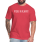 the drew 2 Fitted Cotton/Poly T-Shirt by Next Level - heather red