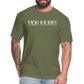 the drew 2 Fitted Cotton/Poly T-Shirt by Next Level - heather military green